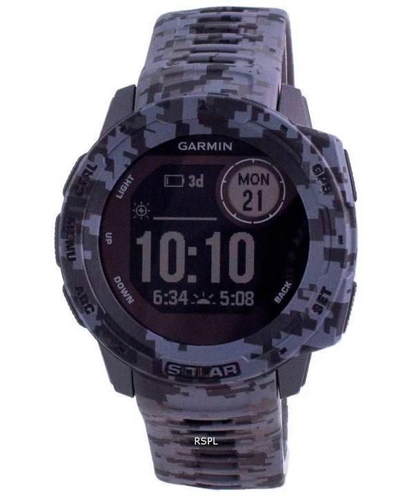 Garmin Instinct Solar Tactical Edition Graphite Camo Silicone Band 010-02293-05 Multisport Watch 1 Garmin Instinct Solar Tactical Edition Graphite Camo Silicone Band 010-02293-05 Multisport Watch