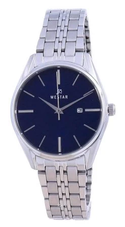 Westar Blue Dial Stainless Steel Quartz 40210 STN 104 Women's Watch