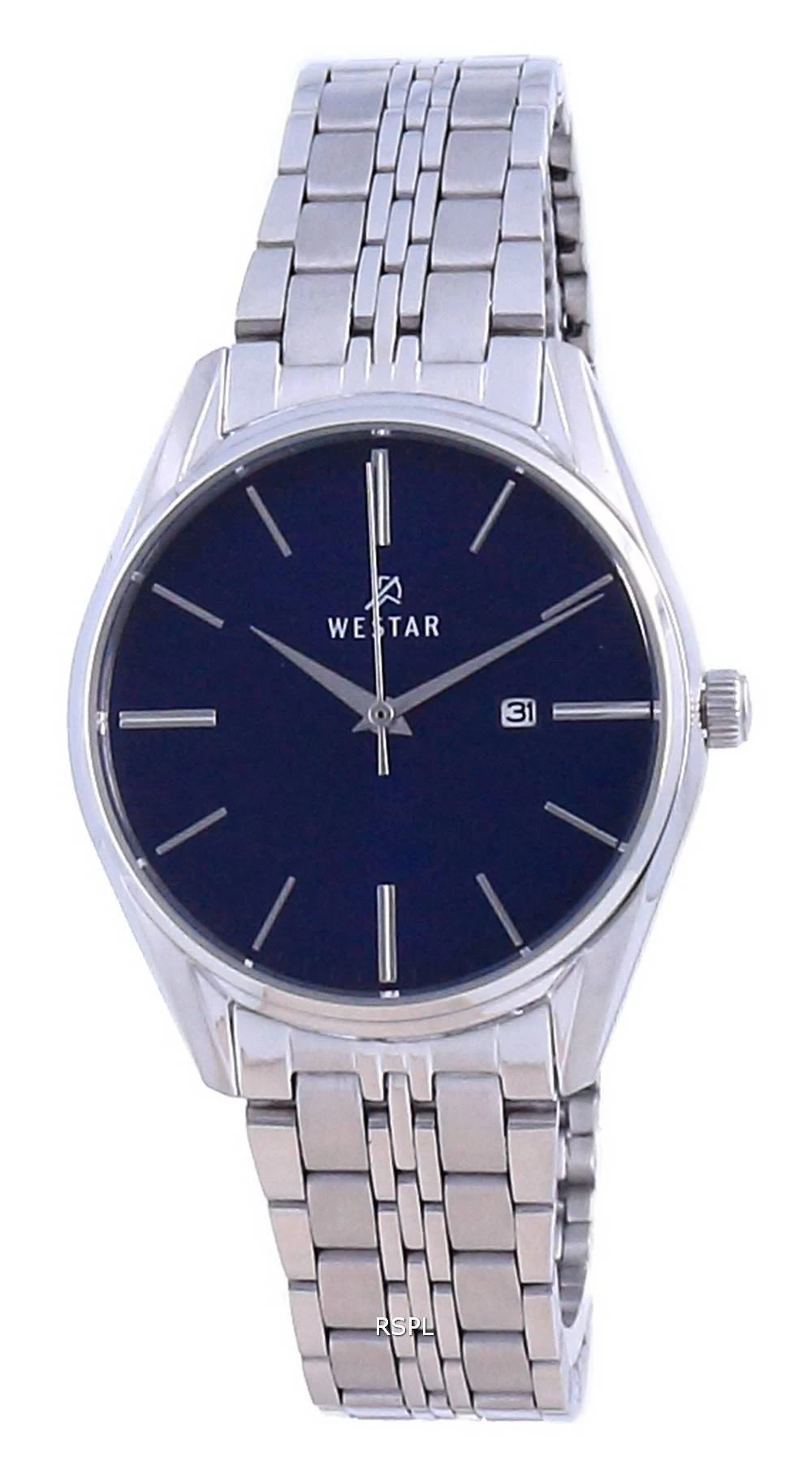Westar Blue Dial Stainless Steel Quartz 40210 STN 104 Women's Watch 1 Westar Blue Dial Stainless Steel Quartz 40210 STN 104 Women's Watch