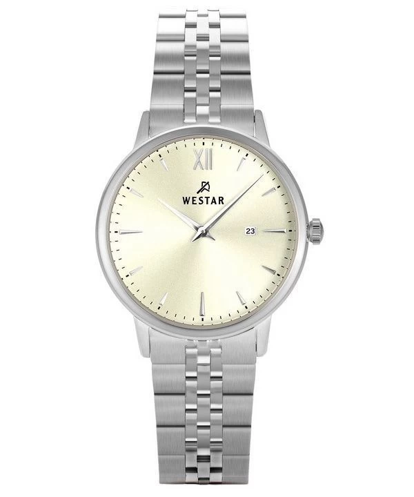 Westar Profile Stainless Steel Light Champagne Dial Quartz 40215STN102 Women's Watch 1 Westar Profile Stainless Steel Light Champagne Dial Quartz 40215STN102 Women's Watch