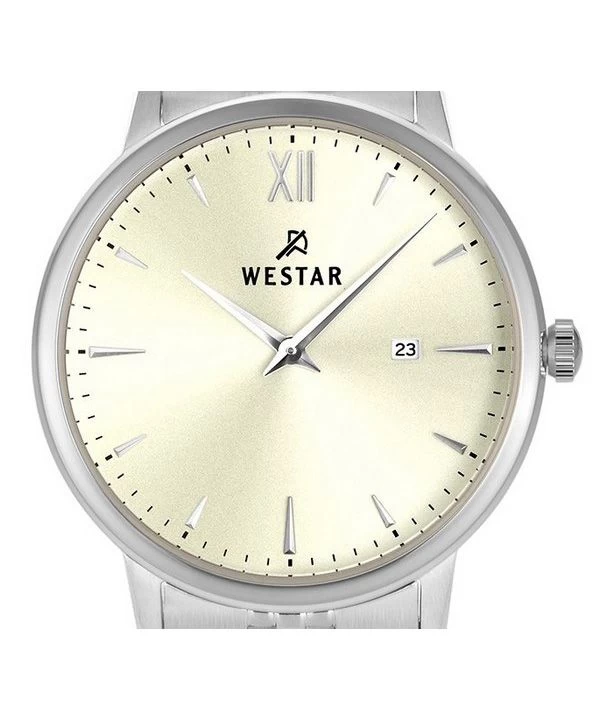Westar Profile Stainless Steel Light Champagne Dial Quartz 40215STN102 Women's Watch 2 Westar Profile Stainless Steel Light Champagne Dial Quartz 40215STN102 Women's Watch - Image 2