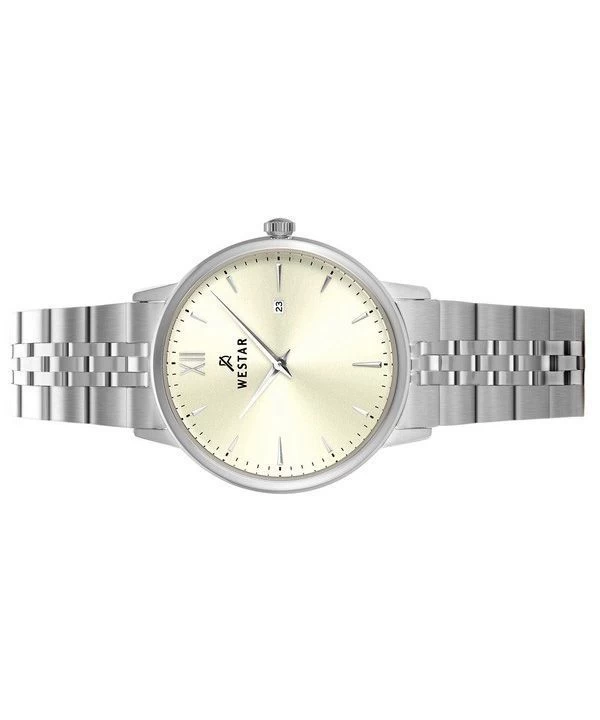 Westar Profile Stainless Steel Light Champagne Dial Quartz 40215STN102 Women's Watch 3 Westar Profile Stainless Steel Light Champagne Dial Quartz 40215STN102 Women's Watch - Image 3
