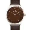 Westar Profile Leather Strap Brown Dial Quartz 50217PPN620 Men's Watch