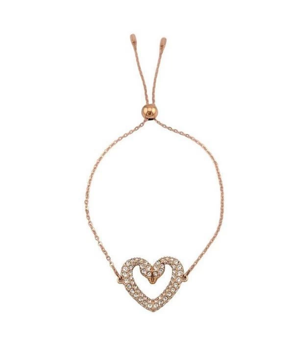 Swarovski Una Rose Gold Tone Swan Neck Heart Bracelet With Clear Crystal 5628658 For Women 2 Swarovski Una Rose Gold Tone Swan Neck Heart Bracelet With Clear Crystal 5628658 For Women - Image 2