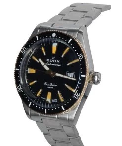 Edox Skydiver Limited Edition Black Dial Automatic Diver's 80126357RNMNIRB 300M Men's Watch -Watch Discount Store 80126357RNMNIRB 3