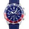 Bulova Sports Chronograph Silicone Strap Blue Dial Quartz 98K111 100M Mens Watch With Gift Set