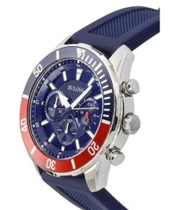 Bulova Sports Chronograph Silicone Strap Blue Dial Quartz 98K111 100M Mens Watch With Gift Set 6 Bulova Sports Chronograph Silicone Strap Blue Dial Quartz 98K111 100M Mens Watch With Gift Set -Watch Discount Store 98K111 3