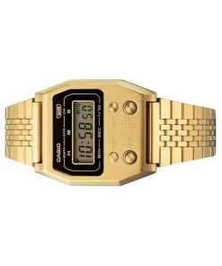 Casio Vintage Digital Gold Ion Plated Stainless Steel Quartz A1100G-5 Unisex Watch -Watch Discount Store A1100G 5 4