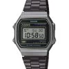 Casio Vintage Heritage Colors Stainless Steel Black Dial Quartz A168WEHB-1A Unisex Watch