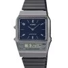 Casio Vintage Analog Digital Dual Time Stainless Steel Bracelet Blue Dial Quartz AQ-800EB-2A Unisex Watch