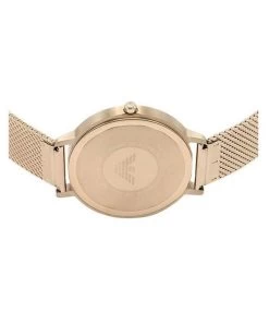Emporio Armani Kappa Crystal Accents Stainless Steel Mesh Rose Gold Dial Quartz AR11129 Women's Watch -Watch Discount Store AR11129 5 1