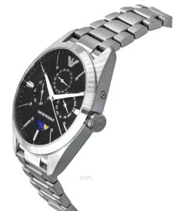 Emporio Armani Moon Phase Stainless Steel Multifunction Blue Dial Quartz AR11553 Men's Watch -Watch Discount Store AR11553 3