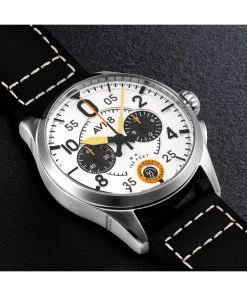 AVI-8 Spitfire Lock Chronograph Imperial War Museums Edition Bethlem White Dial Quartz AV-4089-0B Men's Watch -Watch Discount Store AV 4089 0B 4