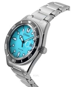 Citizen Marine Stainless Steel Turquoise Dial Eco-Drive AW1760-81W 100M Men's Watch -Watch Discount Store AW1760 81W 3