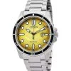 Citizen Marine Stainless Steel Yellow Dial Eco-Drive AW1816-89X 100M Men's Watch