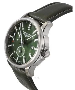 Bauhaus Aviation Green Leather Strap Dark Green Dial Automatic 28604 100M Men's Watch -Watch Discount Store BA 28604 3