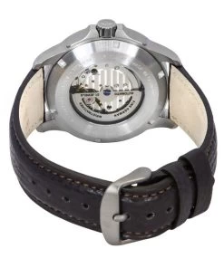 Bauhaus Aviation Leather Strap Full Luminous Beige Dial Automatic 28645 100M Men's Watch -Watch Discount Store BA 28645 4