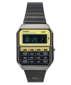 Casio Vintage Heritage Colors Digital Stainless Steel Quartz CA-500WEGG-9B Unisex Calculator Watch