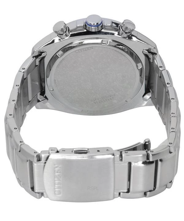 Citizen Eco-Drive Chronograph Stainless Steel Black Dial CA4560-81E 100M Men's Watch 4 Citizen Eco-Drive Chronograph Stainless Steel Black Dial CA4560-81E 100M Men's Watch - Image 4