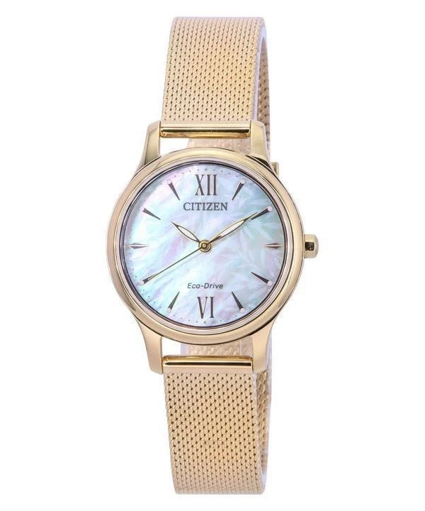 Citizen Eco-Drive Rose Gold Tone Stainless Steel Mother Of Pearl EM0892-80D Women's Watch 1 Citizen Eco-Drive Rose Gold Tone Stainless Steel Mother Of Pearl EM0892-80D Women's Watch