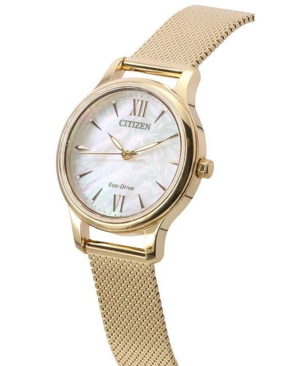 Citizen Eco-Drive Rose Gold Tone Stainless Steel Mother Of Pearl EM0892-80D Women's Watch 3 Citizen Eco-Drive Rose Gold Tone Stainless Steel Mother Of Pearl EM0892-80D Women's Watch - Image 3