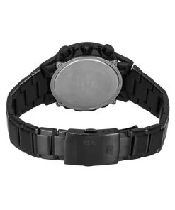 Casio Edifice Sospensione Analog Chronograph Black Ion Stainless Steel Black Dial Solar EQS-960DC-1AV 100M Men's Watch -Watch Discount Store EQS 960DC 1AV 4