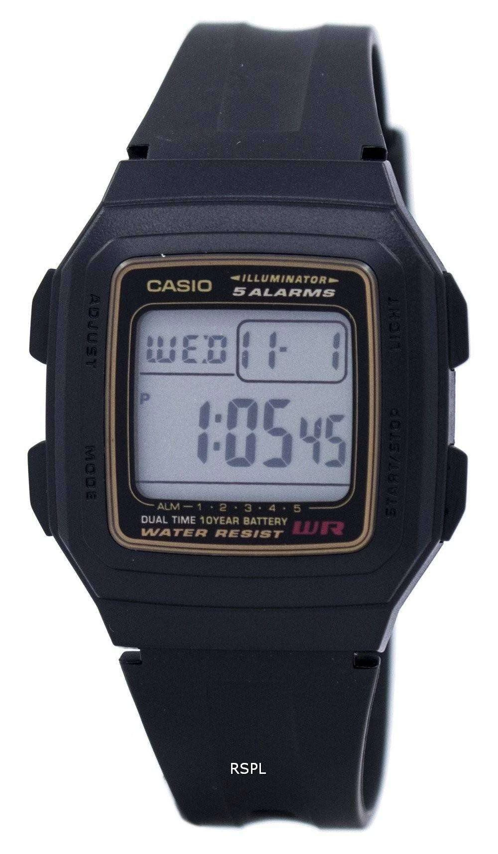 Casio Digital 5 Alarms Dual Time Illuminator F-201WA-9ADF F-201WA-9A Mens Watch 1 Casio Digital 5 Alarms Dual Time Illuminator F-201WA-9ADF F-201WA-9A Mens Watch