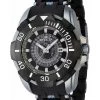 Invicta Sea Spider Stainless Steel And Polyurethane Strap Transparent Black Dial 44130 100M Men's Watch