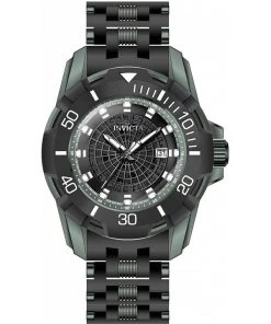Invicta Sea Spider Stainless Steel And Polyurethane Strap Transparent Black Dial 44130 100M Men's Watch -Watch Discount Store INV44130 2