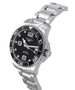 Longines HydroConquest Stainless Steel Black Dial Automatic Diver's L3.780.4.56.6 300M Men's Watch -Watch Discount Store L3.780.4.56.6 3