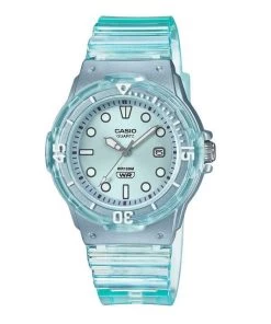 Casio POP Analog Resin Strap Blue Dial Translucent Quartz LRW-200HS-2EV 100M Women's Watch