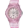 Casio POP Analog Resin Strap Silver Dial Translucent Quartz LRW-200HS-4EV 100M Women's Watch
