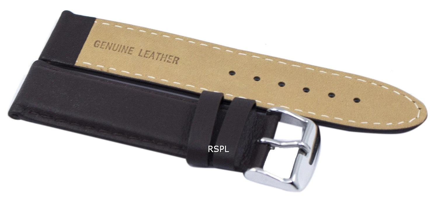 Dark Brown Ratio Brand Leather Watch Strap 22mm 1 Dark Brown Ratio Brand Leather Watch Strap 22mm