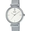 Casio Analog Stainless Steel Silver Dial Quartz LTP-2024VM-7C Women's Watch With Bangle Set