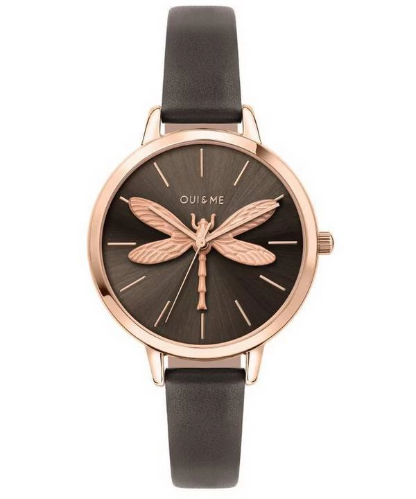 Oui & Me Amourette Grey Sunray Dial Leather Strap Quartz ME010074 Women's Watch 1 Oui & Me Amourette Grey Sunray Dial Leather Strap Quartz ME010074 Women's Watch