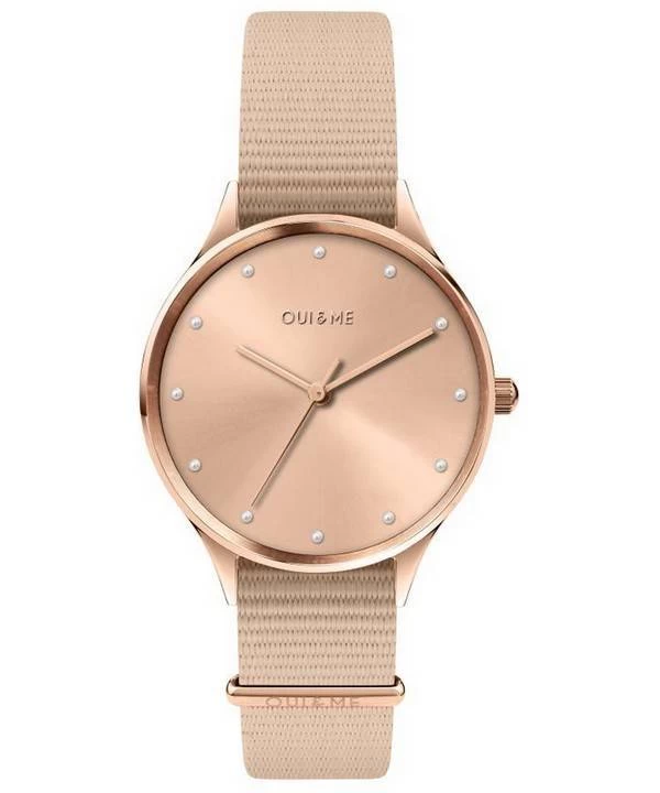 Oui & Me Petite Bichette Rose Gold Sunray Dial Nylon Strap Quartz ME010201 Women's Watch 1 Oui & Me Petite Bichette Rose Gold Sunray Dial Nylon Strap Quartz ME010201 Women's Watch
