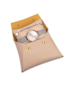 Oui & Me Amourette Crystal Accents Leather Strap Silver Dial Quartz ME010289 Women's Watch With Extra Bracelet -Watch Discount Store ME010289 7