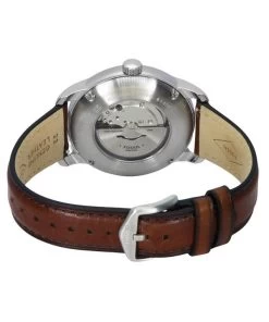 Fossil Heritage Brown LiteHide Leather Strap Cream Dial Automatic ME3221 Unisex Watch -Watch Discount Store ME3221 4