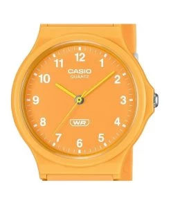 Casio POP Analog Bio Based Resin Strap Orange Dial Quartz MQ-24B-9B Unisex Watch -Watch Discount Store MQ 24B 9B 3