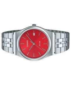 Casio Standard Analog Stainless Steel Red Dial Quartz MTP-B145D-4A2V Unisex Watch -Watch Discount Store MTP B145D 4A2V 3