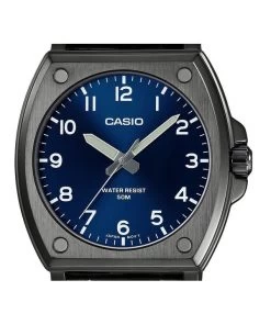 Casio Standard Analog Black Ion Plated Stainless Steel Blue Dial Quartz MTP-E730B-2AV Men's Watch -Watch Discount Store MTP E730B 2AV 2