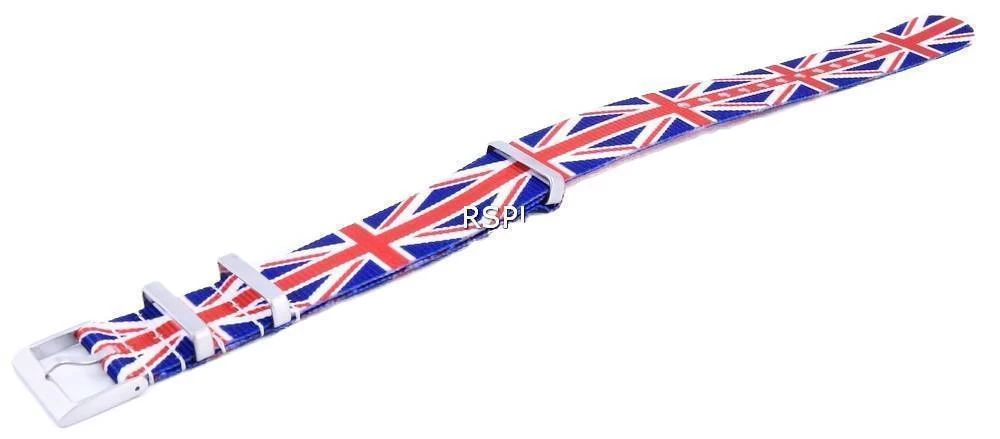 Ratio NATO28 United Kingdom National Flag Pattern Polyester 22mm Watch Strap 1 Ratio NATO28 United Kingdom National Flag Pattern Polyester 22mm Watch Strap