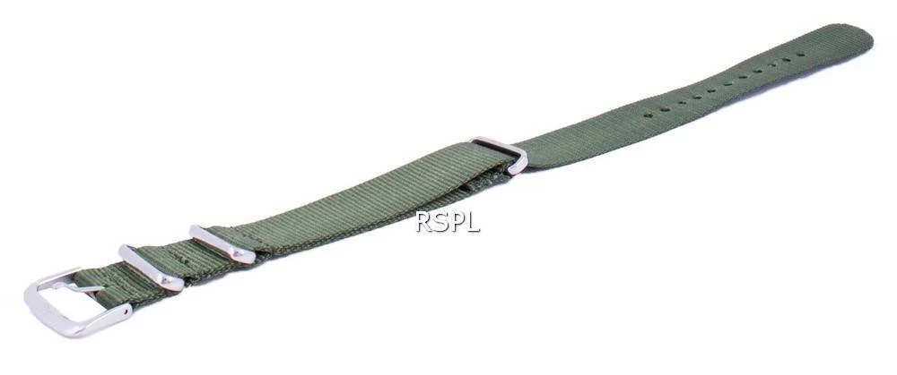 Ratio Brand NATOS12 Green Nylon Watch Strap 18mm 1 Ratio Brand NATOS12 Green Nylon Watch Strap 18mm