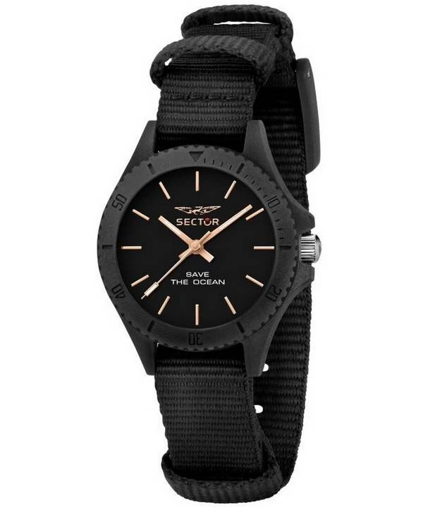 Sector Save The Ocean Black Sunray Dial Quartz R3251539501 Women's Watch 1 Sector Save The Ocean Black Sunray Dial Quartz R3251539501 Women's Watch