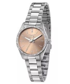 Sector 270 Just Time Crystal Accents Stainless Steel Rose Gold Dial Quartz R3253578506 Women's Watch