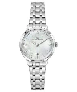 Philip Watch Audrey Crystal Accents Mother Of Pearl Dial Quartz R8253150512 Women's Watch