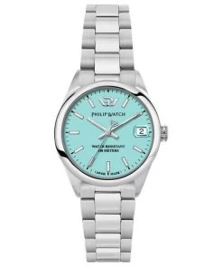 Philip Watch Caribe Urban Stainless Steel Turquoise Dial Quartz R8253597645 100M Women's Watch