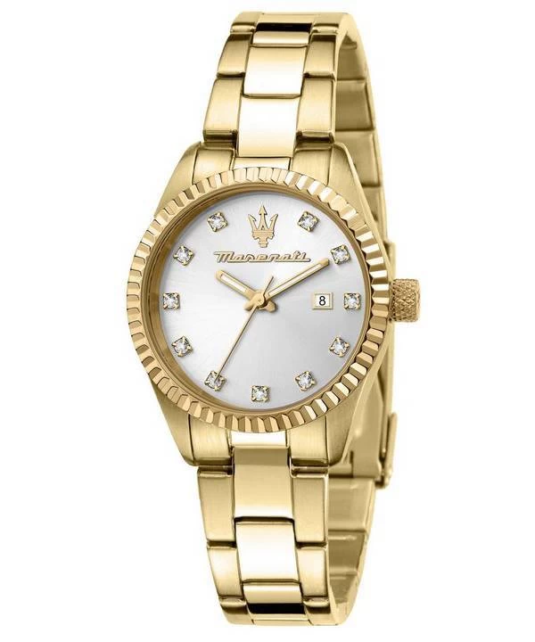 Maserati Competizione Gold Tone Stainless Steel Quartz R8853100506 100M Women's Watch 1 Maserati Competizione Gold Tone Stainless Steel Quartz R8853100506 100M Women's Watch