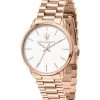 Maserati Royale Rose Gold Tone Stainless Steel White Dial Quartz R8853147506 Women's Watch