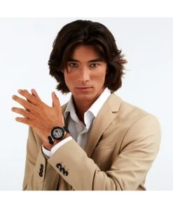 Maserati Stile Chronograph Rubber Strap Black Skeleton Dial Quartz R8871642003 100M Men's Watch -Watch Discount Store R8871642003 4